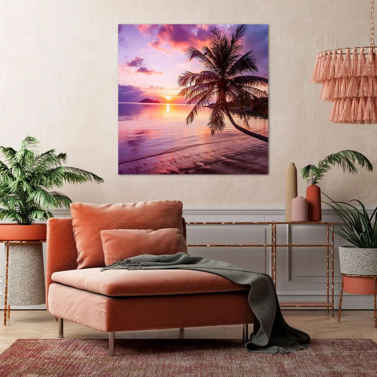 Quadro em tela - Felicidade no horizonte - 30x30 cm