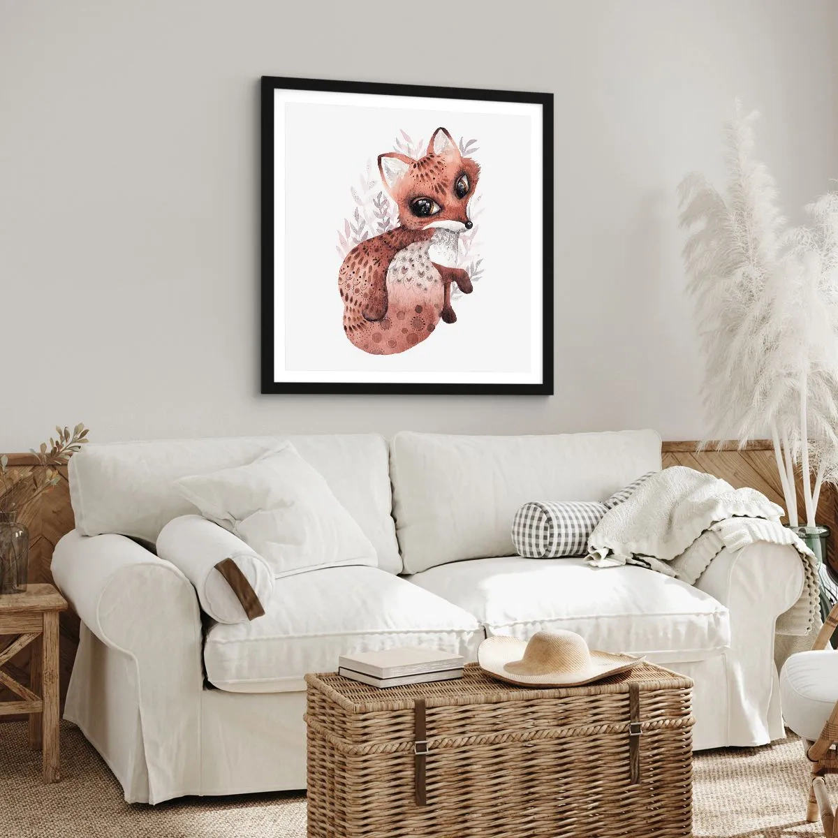 Pôster com moldura preta - Como não amar - 60x60 cm