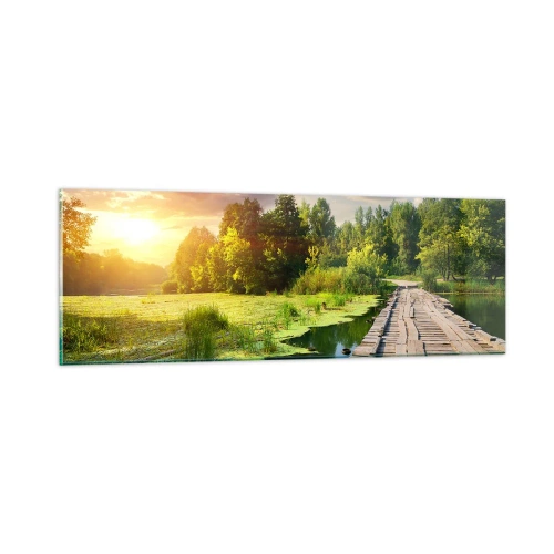 Quadro em vidro - Verão em todos os lugares - 90x30 cm