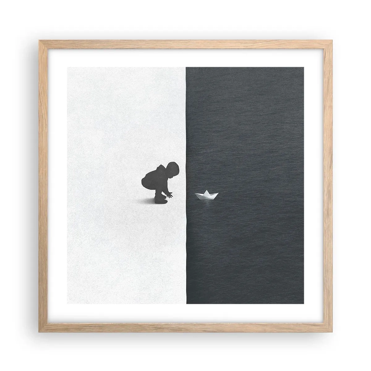 Pôster com moldura de carvalho claro - Grande expedição - 50x50 cm