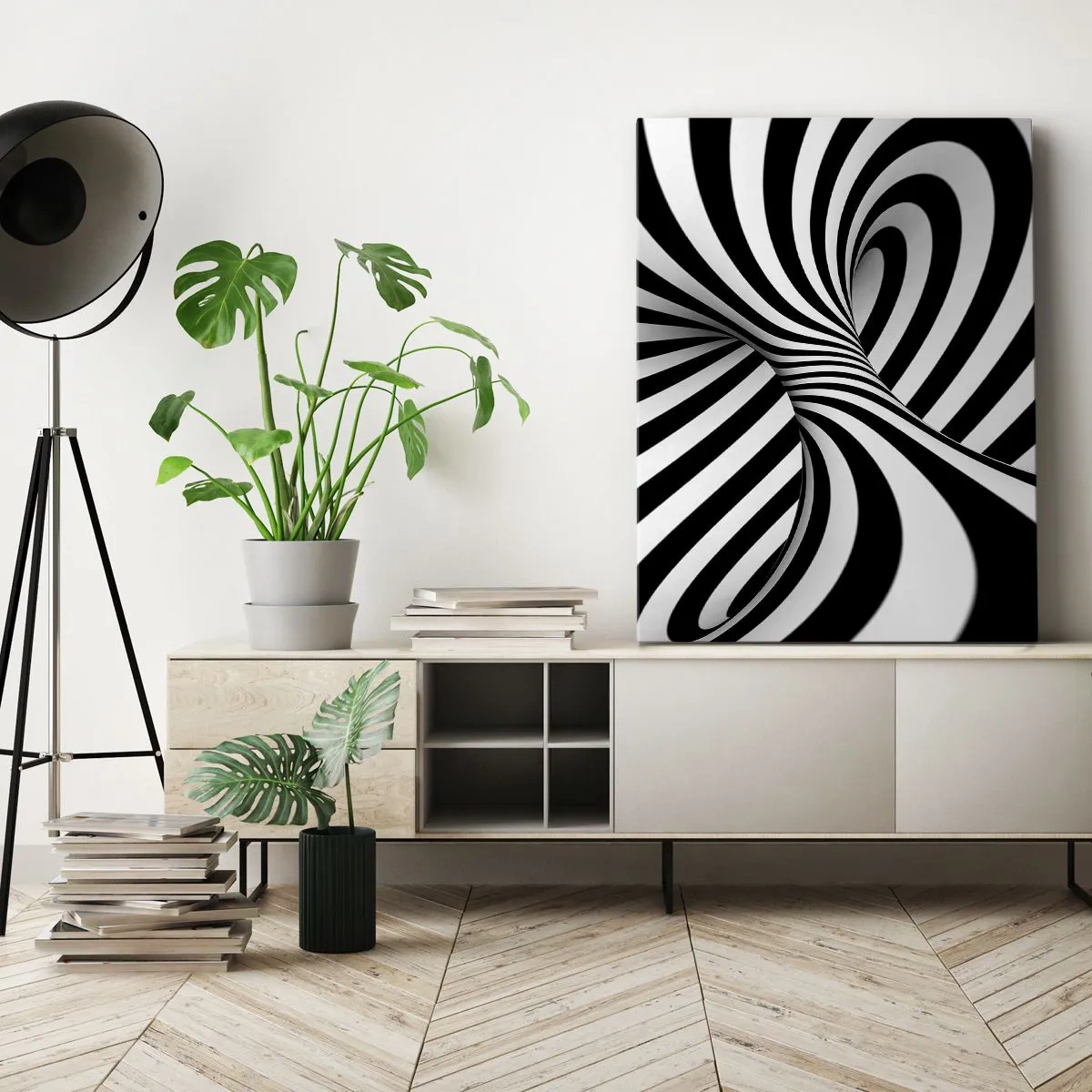 Quadro em tela - Composição: espaço dançante - 70x100 cm