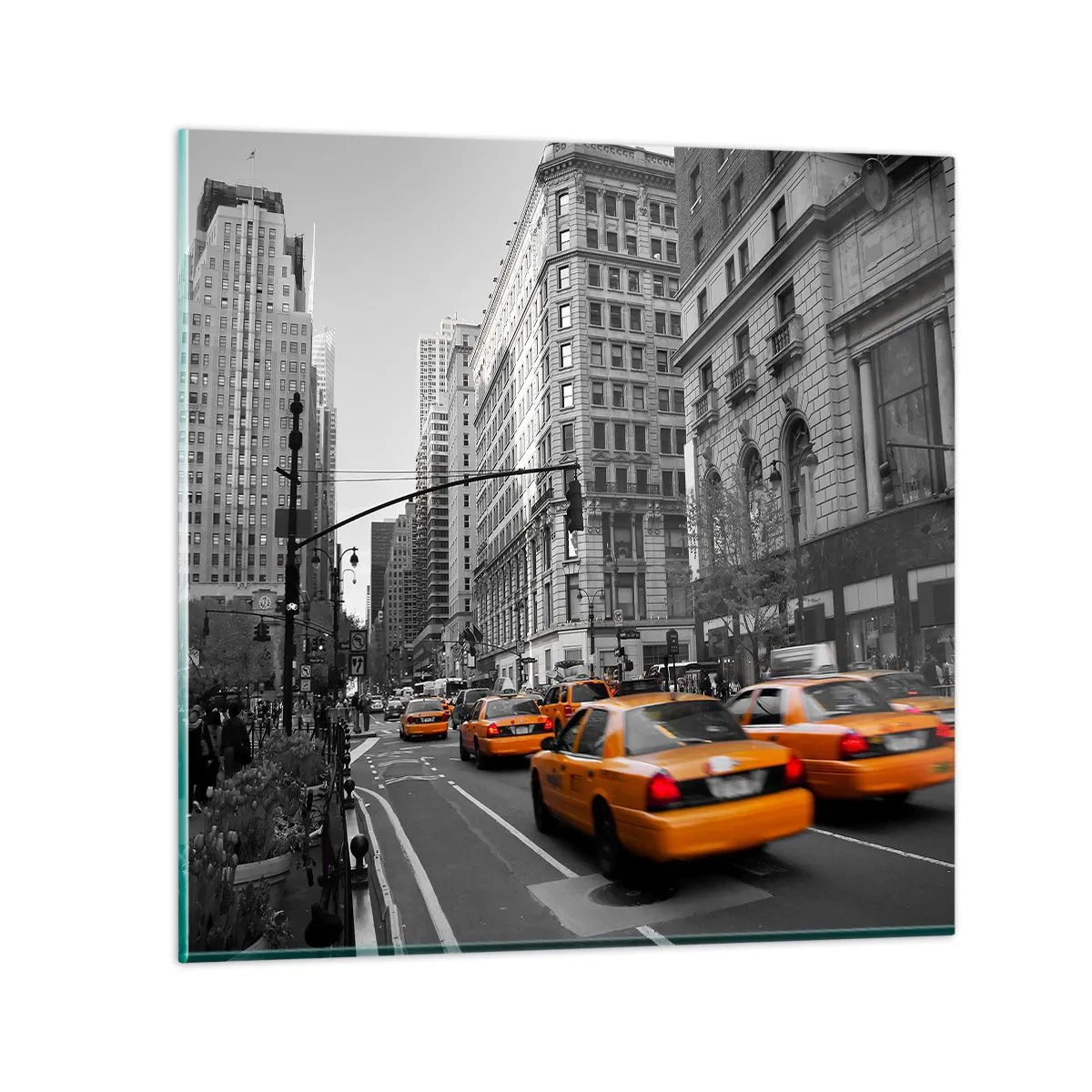 Quadro em vidro - Sol da cidade grande - 50x50 cm