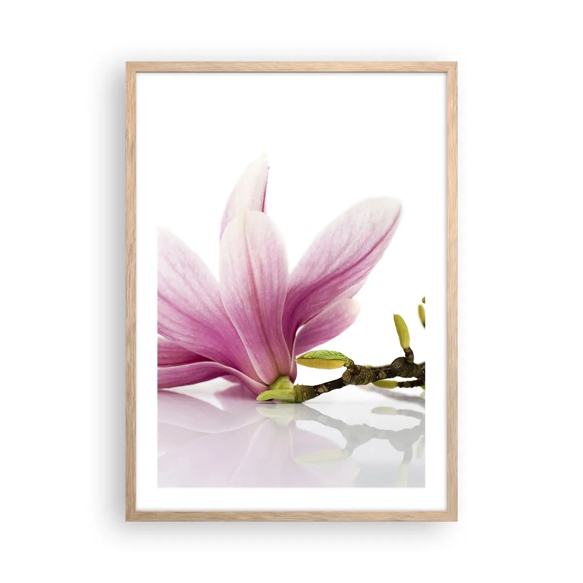 Pôster com moldura de carvalho claro - Suave como um sopro de primavera - 50x70 cm