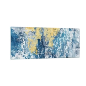 Quadro em vidro - Abstração cheia de clima - 100x40 cm