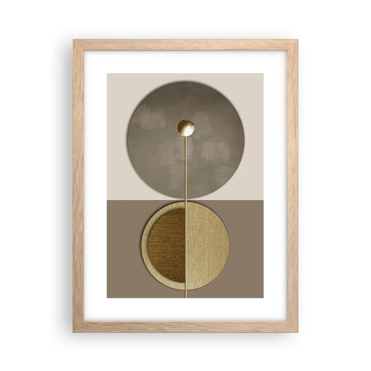 Pôster com moldura de carvalho claro - Equilíbrio perfeito - 30x40 cm