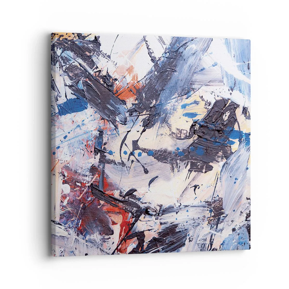 Quadro em tela - Dança louca da abstração - 30x30 cm