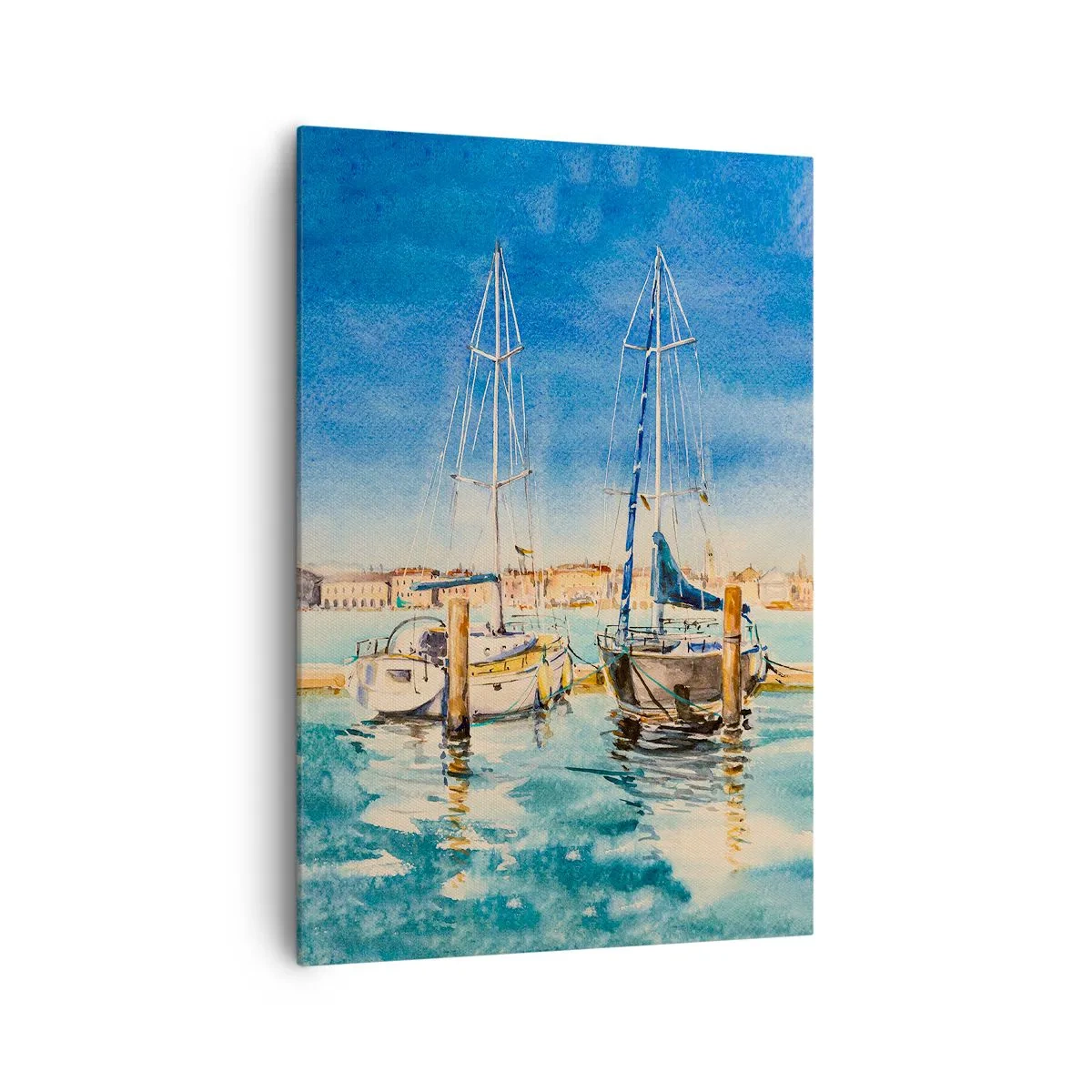 Quadro em tela - Lagoa ensolarada - 70x100 cm