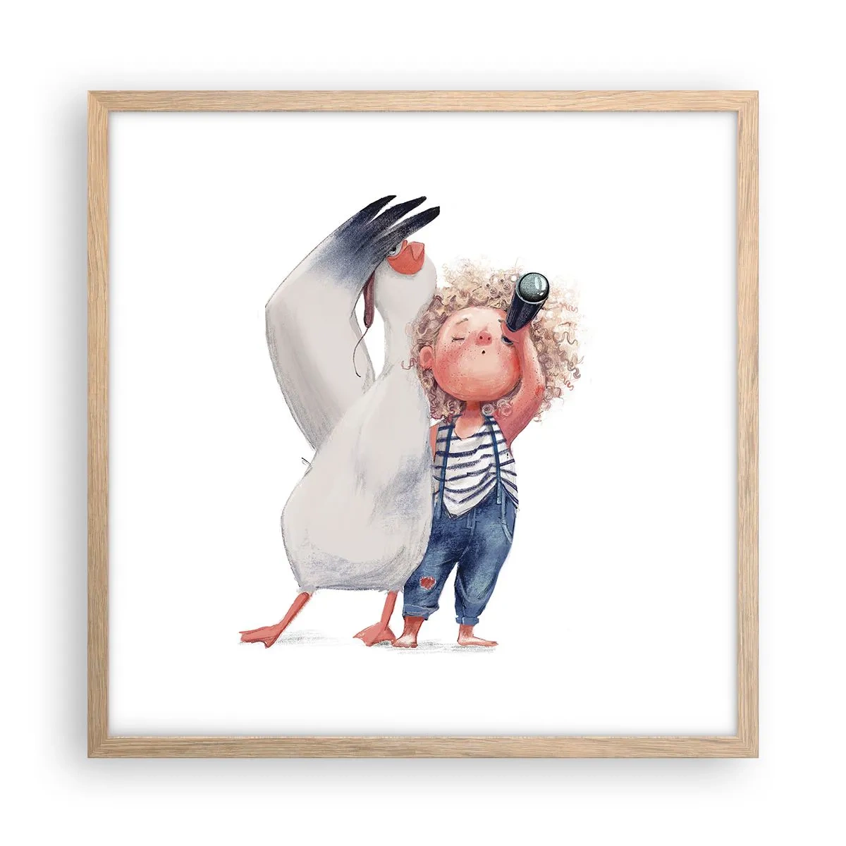 Pôster com moldura de carvalho claro - O itinerário da grande viagem - 50x50 cm