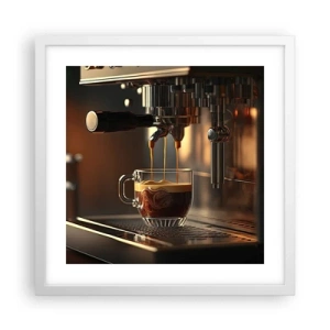 Pôster em moldura branca - Uma mistura sensual - 40x40 cm