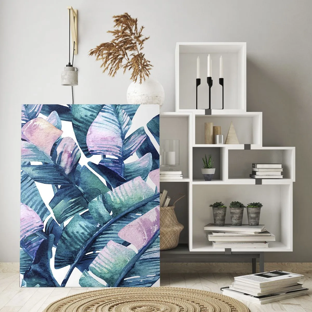 Quadro em vidro - Em um bananeiro - 50x70 cm