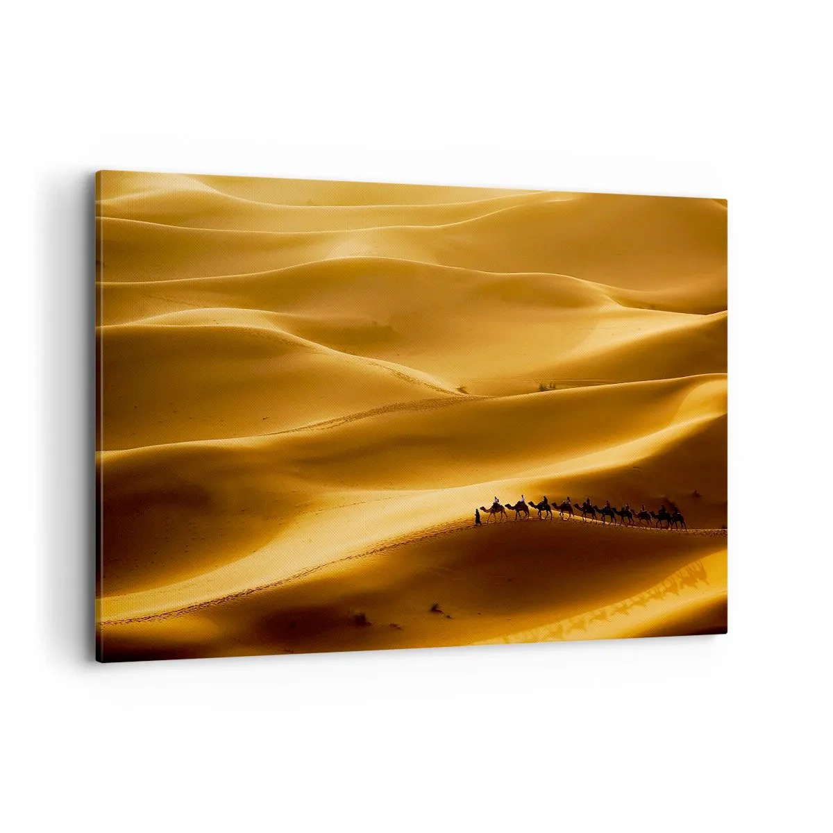 Quadro em tela - Caravana nas ondas do deserto - 120x80 cm