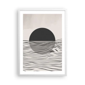 Pôster em moldura branca - Composição da metade - 50x70 cm