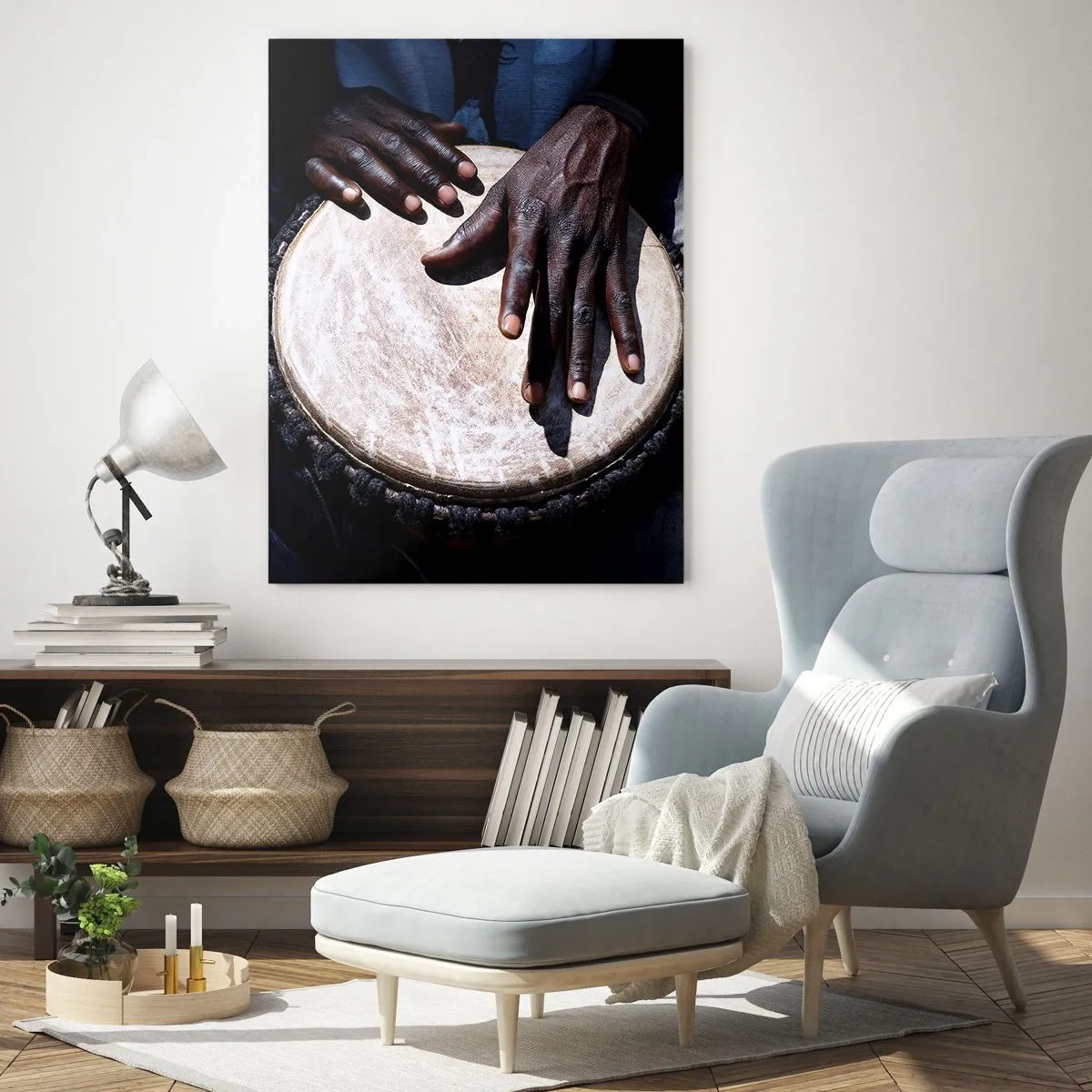 Quadro em vidro - Viva no seu próprio ritmo - 50x70 cm