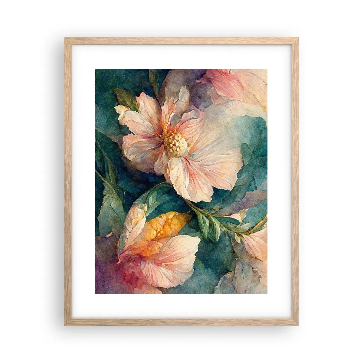 Pôster com moldura de carvalho claro - Apenas sutileza - 40x50 cm