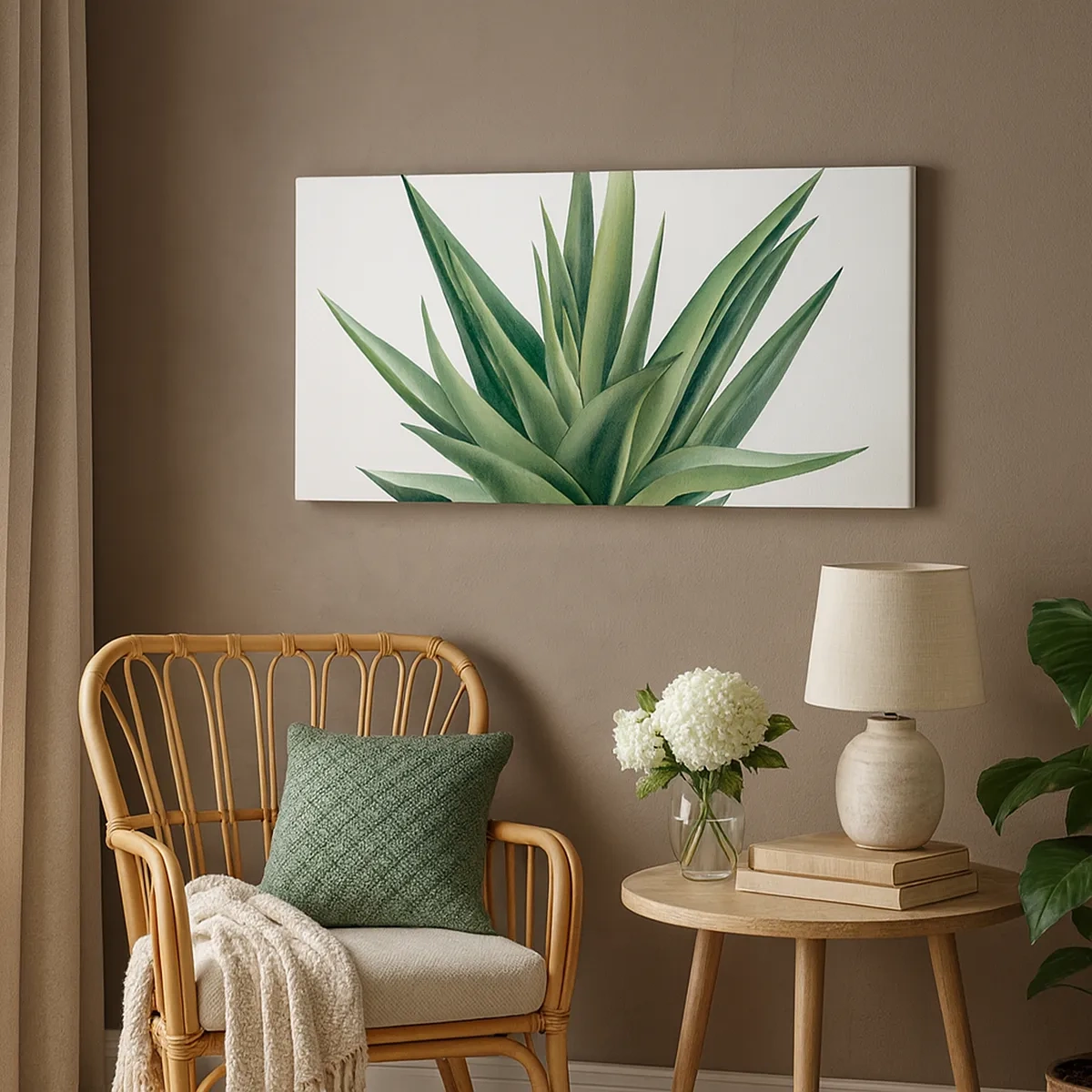 Quadro em tela - Verde – força – vida - 30x30 cm