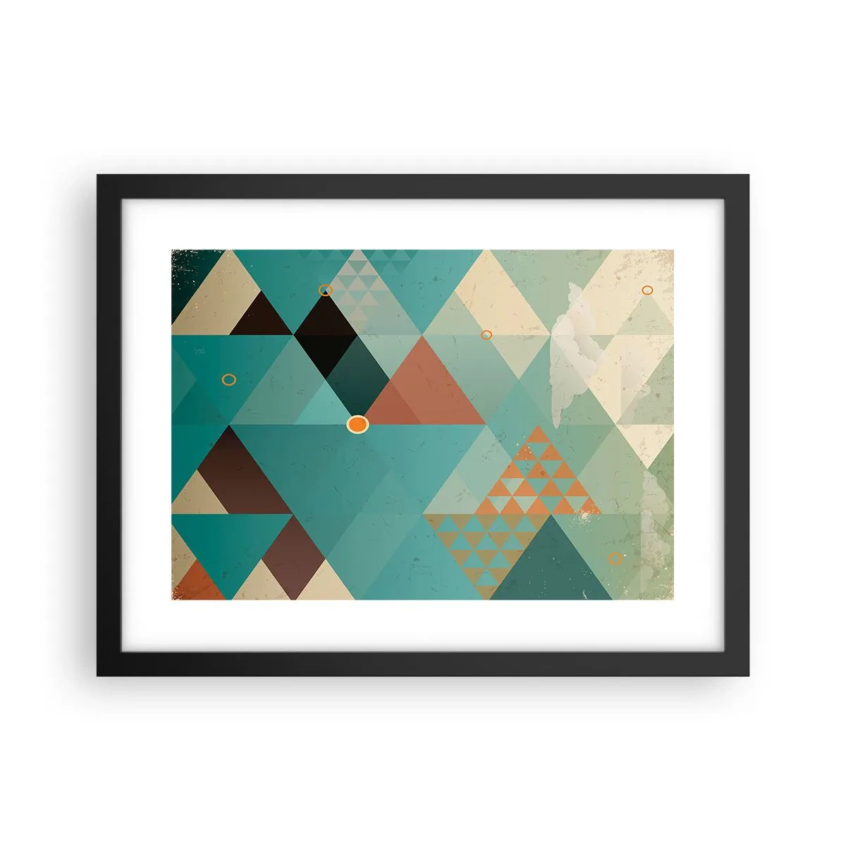 Pôster com moldura preta - A unidade de muitos, os muitos da unidade - 40x30 cm