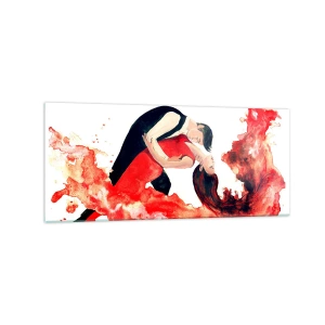 Quadro em vidro - Tango - uma onda sensual - 120x50 cm