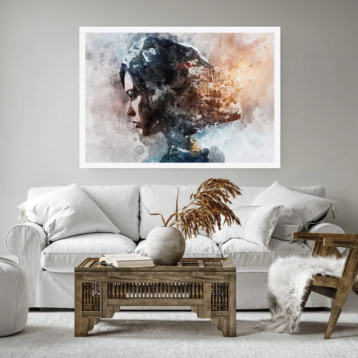 Pôster - Uma história sobre uma menina e uma cidade ao fundo - 50x40 cm