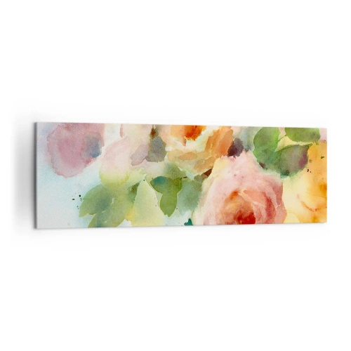 Quadro em tela - Delicado como uma aquarela - 160x50 cm