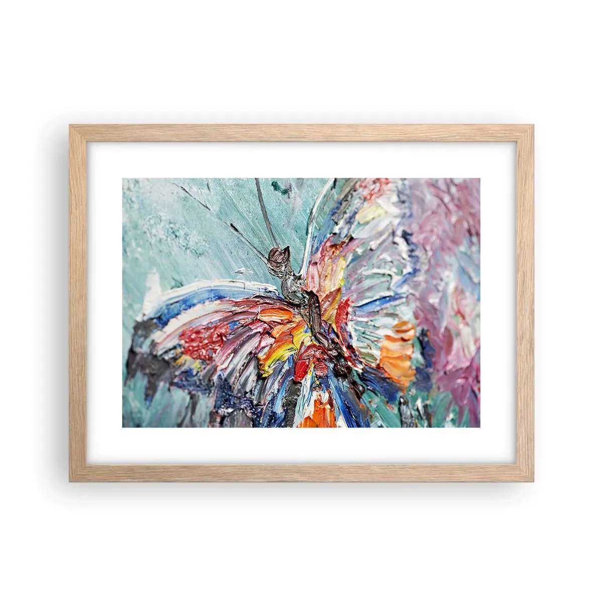 Pôster com moldura de carvalho claro - Pintado pela natureza - 40x30 cm