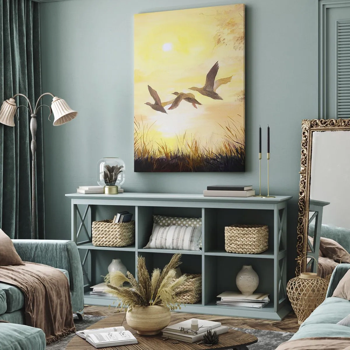 Quadro em tela - O início de uma longa viagem - 55x100 cm