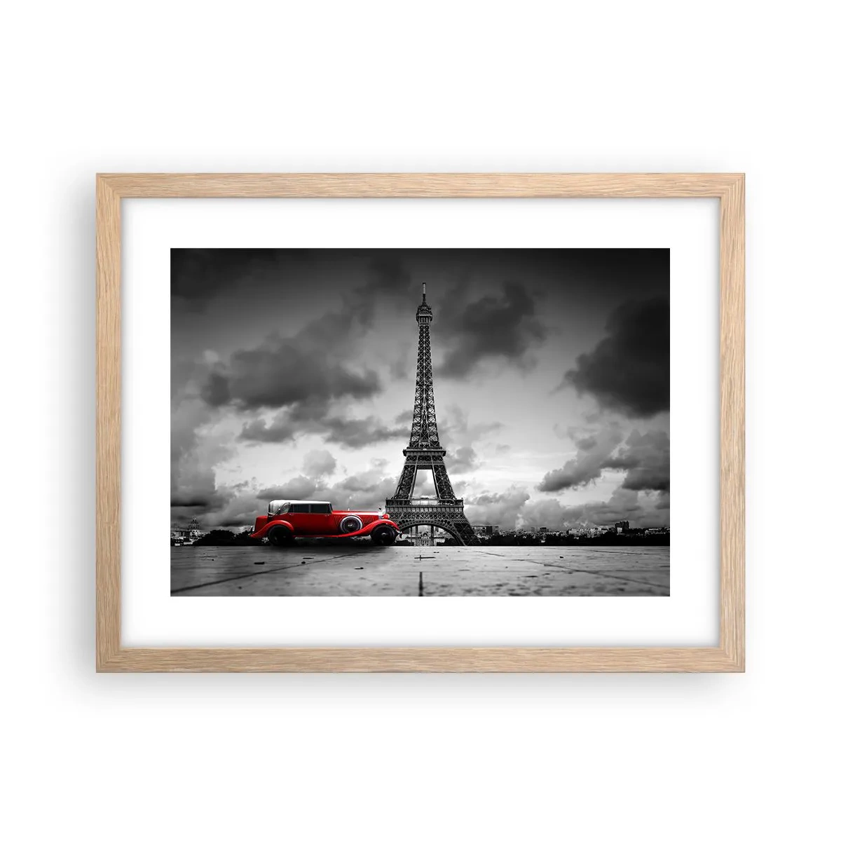 Pôster com moldura de carvalho claro - Não há muito tempo atrás em Paris - 40x30 cm