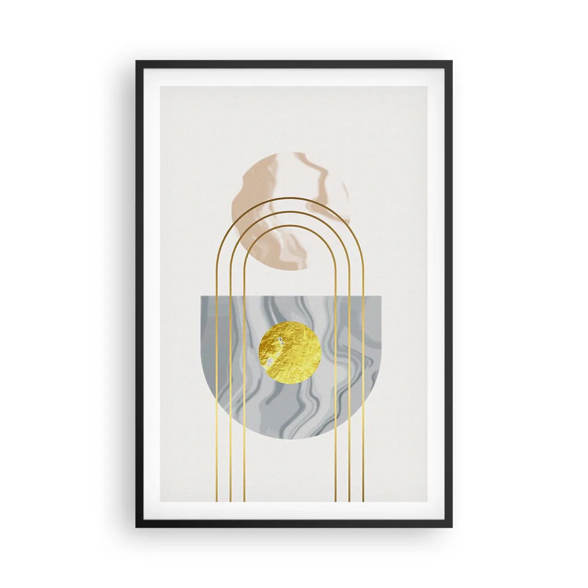 Pôster com moldura preta - Brilho e claridade - 61x91 cm