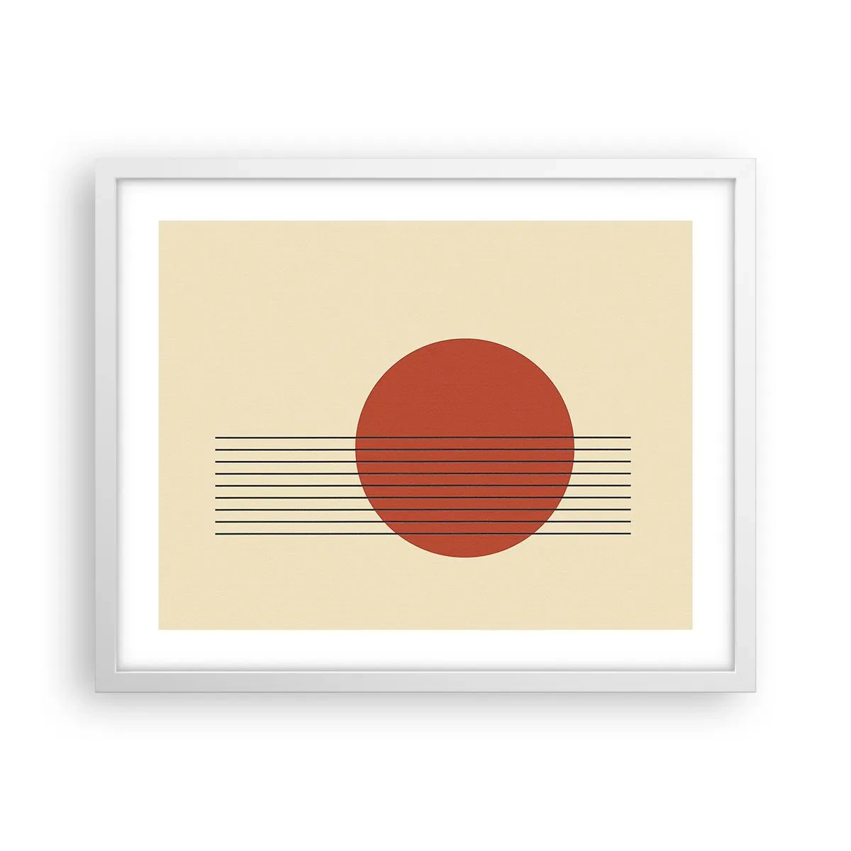 Pôster em moldura branca - Em círculo e mais além - 50x40 cm