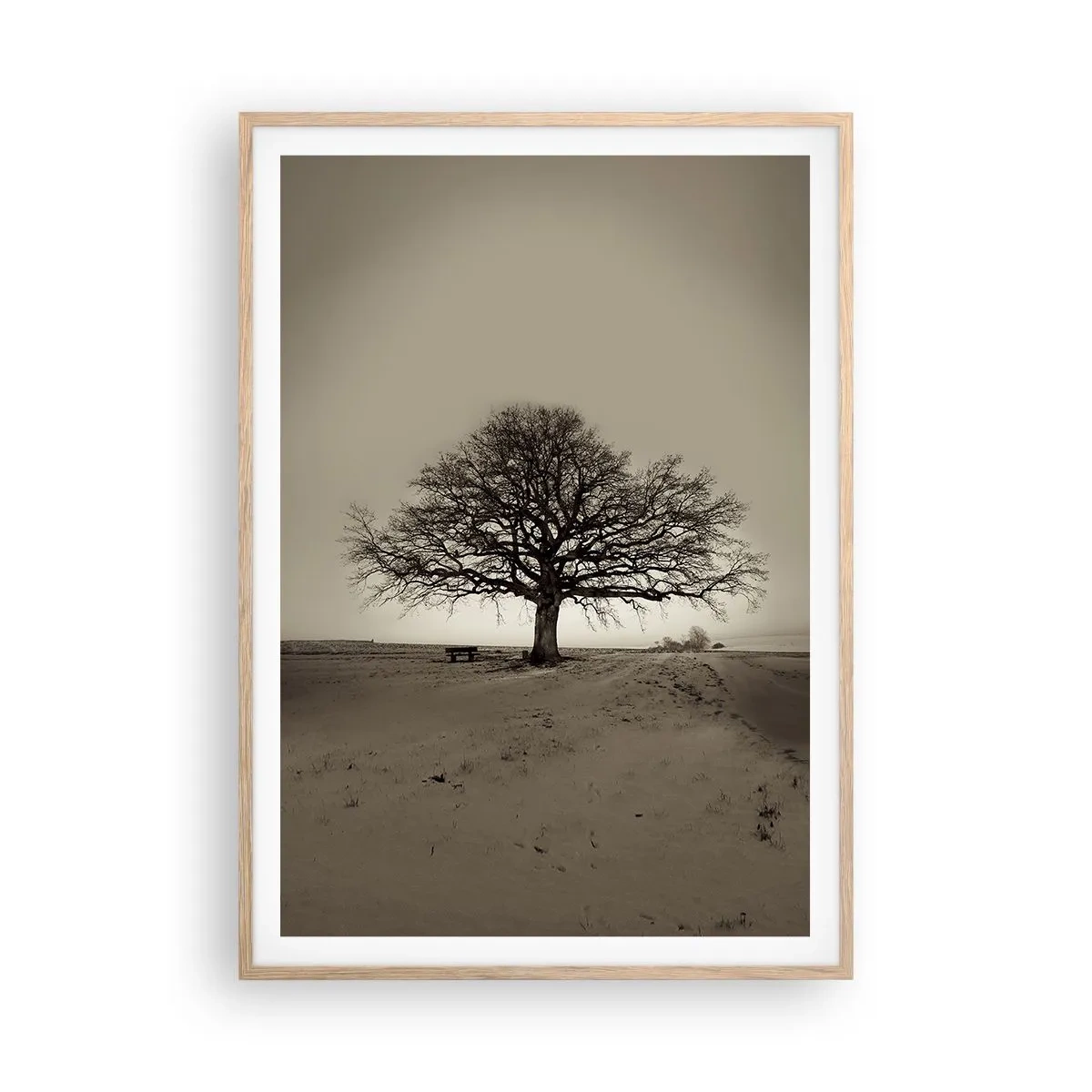 Pôster com moldura de carvalho claro - Daqui para a eternidade - 70x100 cm