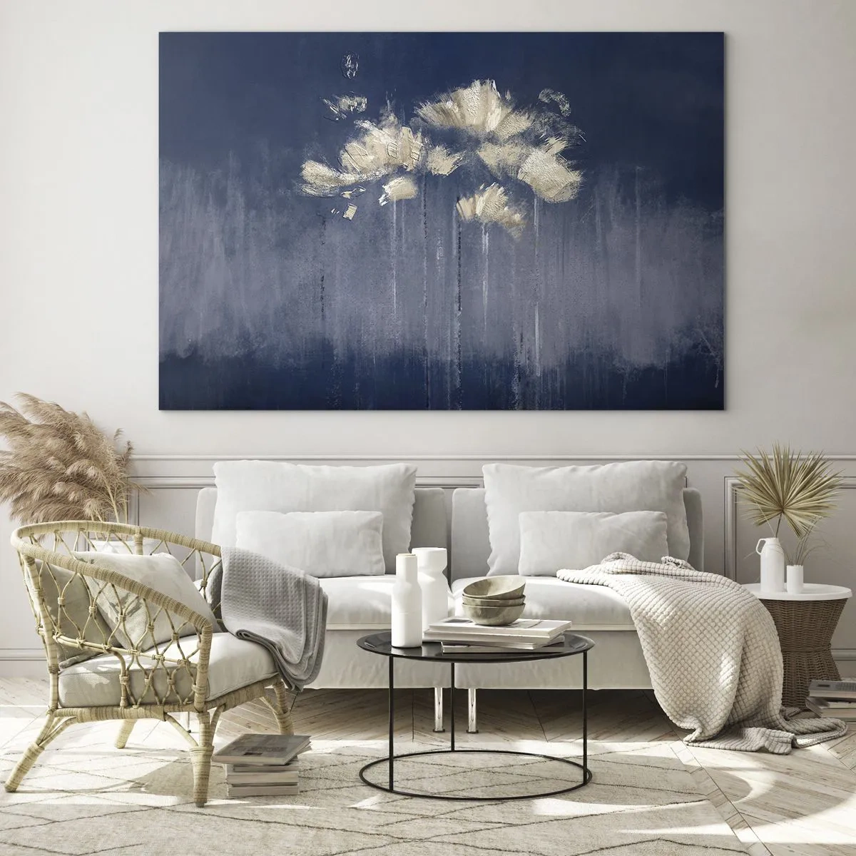 Quadro em vidro - Como pétalas ao vento - 120x80 cm