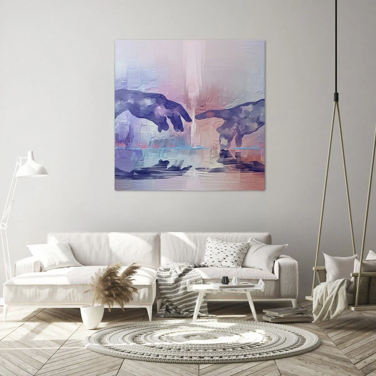 Quadro em tela - Faísca divina da vida - 40x40 cm