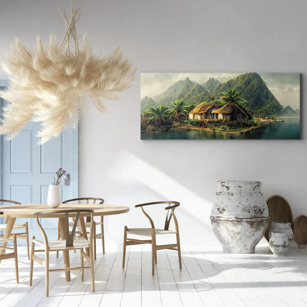 Quadro em tela - Paraíso Tropical - 140x50 cm