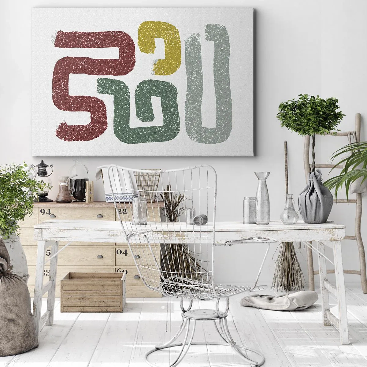 Quadro em tela - Em uma língua desconhecida - 70x50 cm