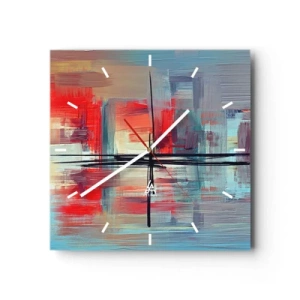 Relógio de parede - Relógio em vidro - Uma paisagem numa dimensão desconhecida - 30x30 cm