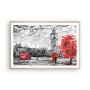 Pôster com moldura de carvalho claro - Um dia emocionante - 91x61 cm