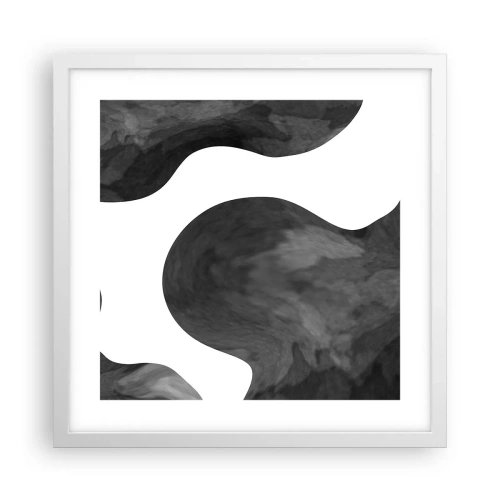 Pôster em moldura branca - Via Láctea - 40x40 cm