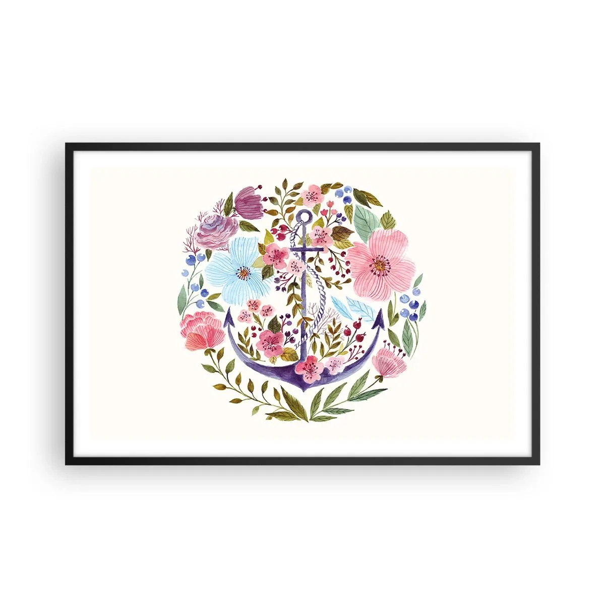 Pôster com moldura preta - O bom sonho de um marinheiro - 91x61 cm