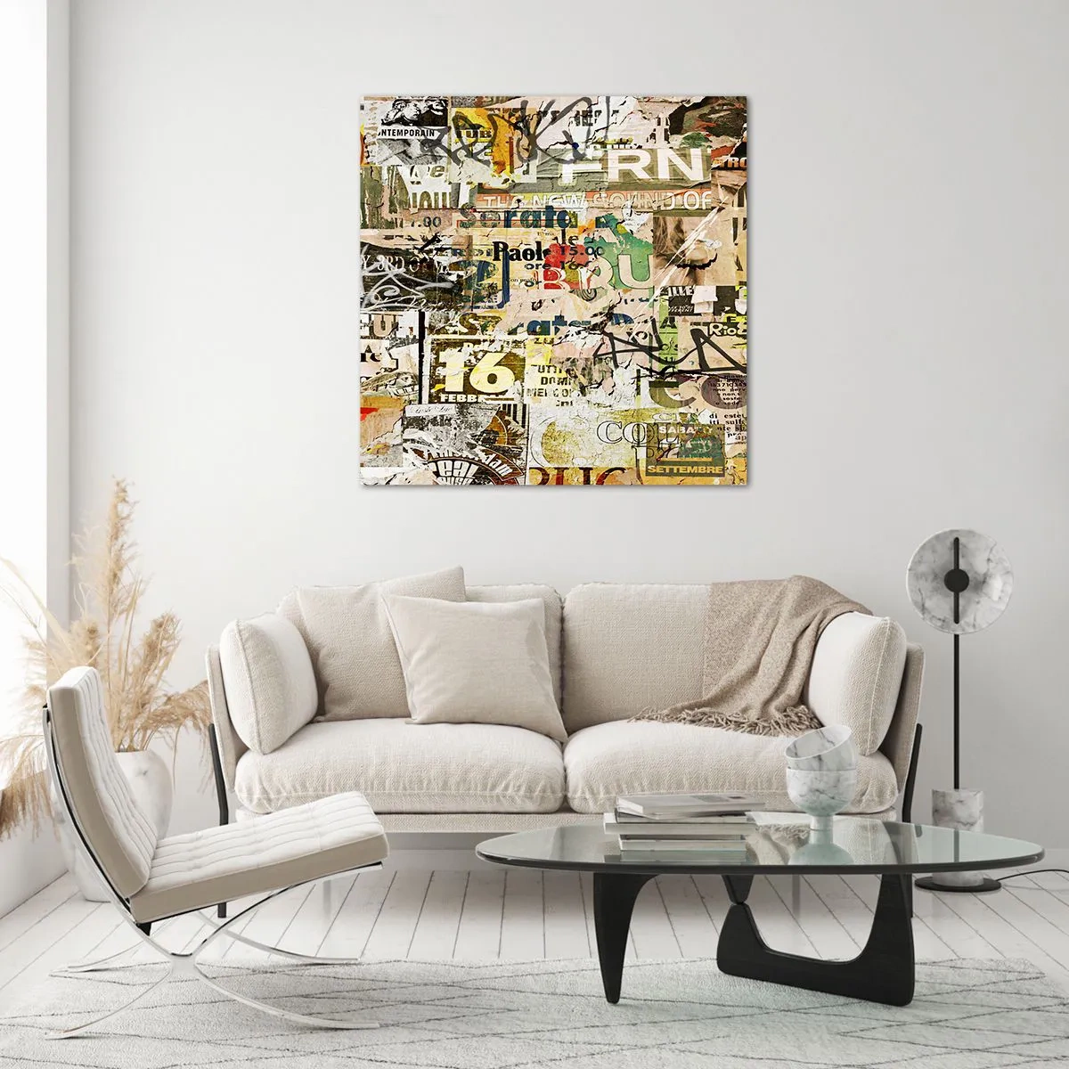 Quadro em vidro - O caos - 60x60 cm