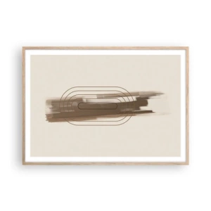 Pôster com moldura de carvalho claro - Um sopro de cinza - 100x70 cm