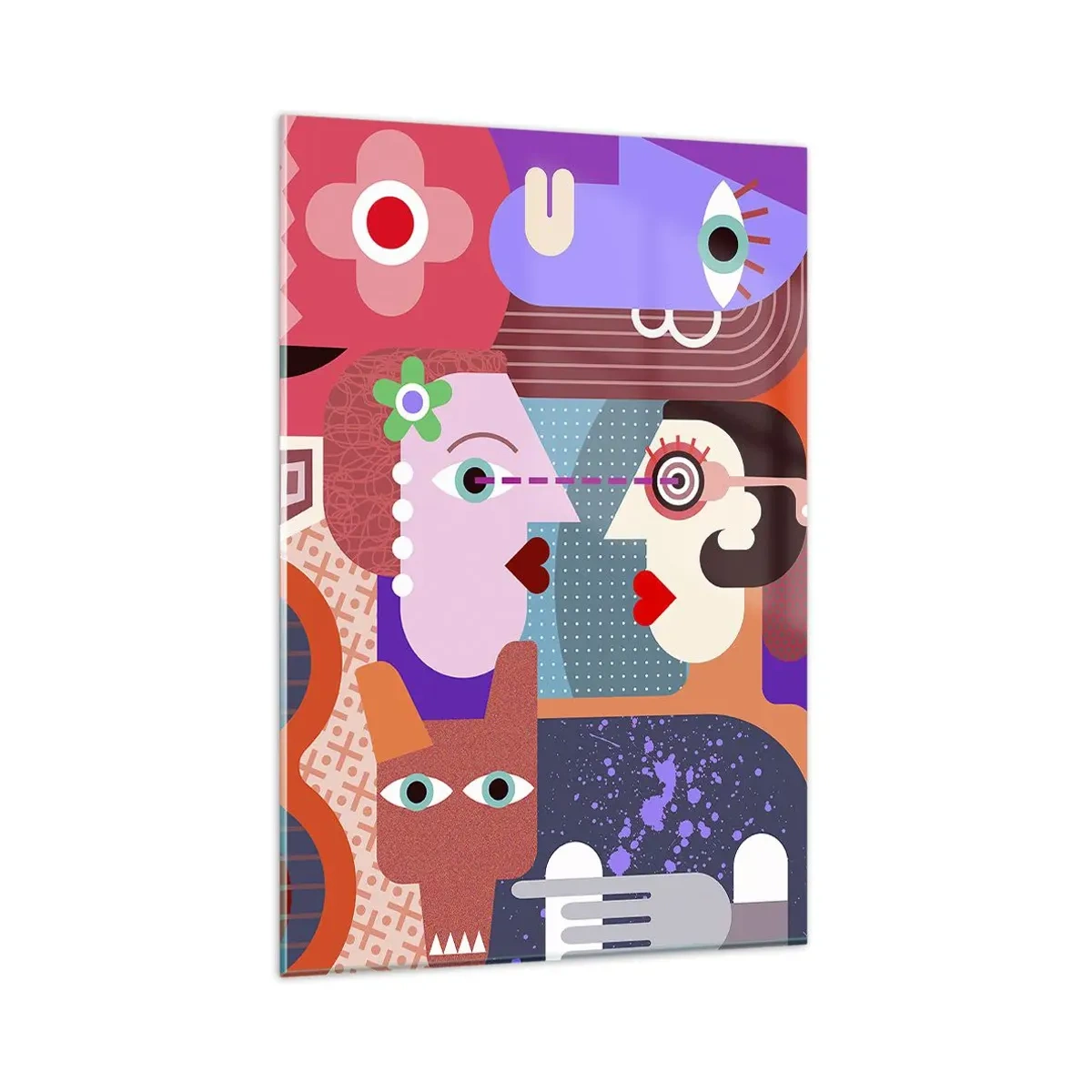 Quadro em vidro - Olho no olho - 80x120 cm