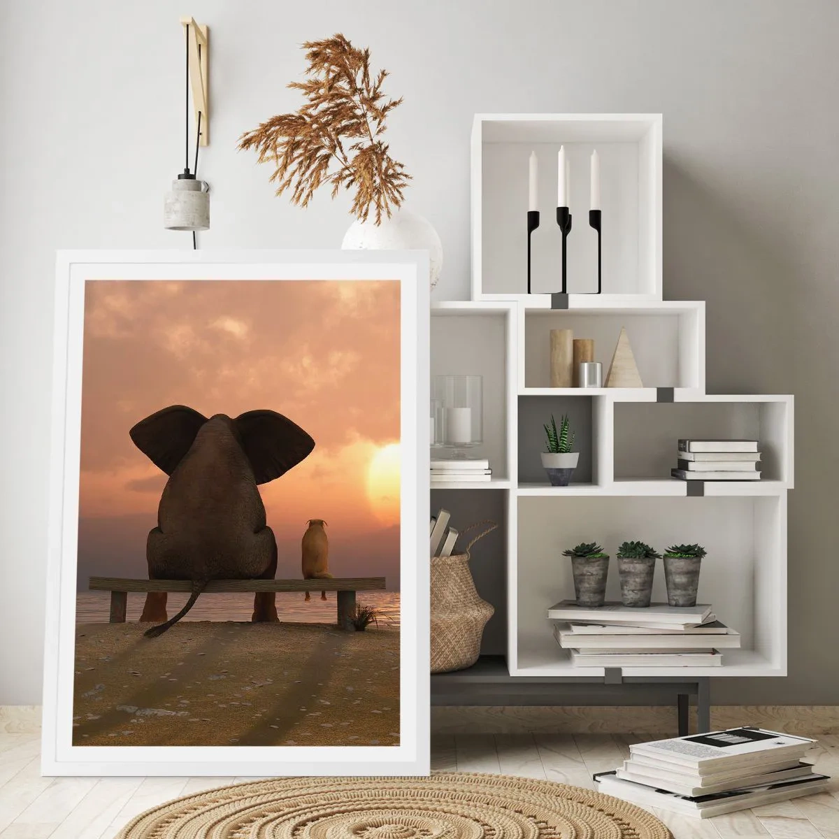 Pôster em moldura branca - Como é bom ficarmos em silêncio juntos - 40x50 cm