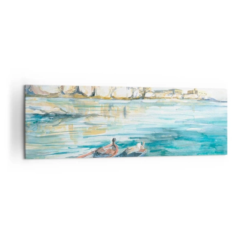 Quadro em tela - Paisagem em azul - 160x50 cm