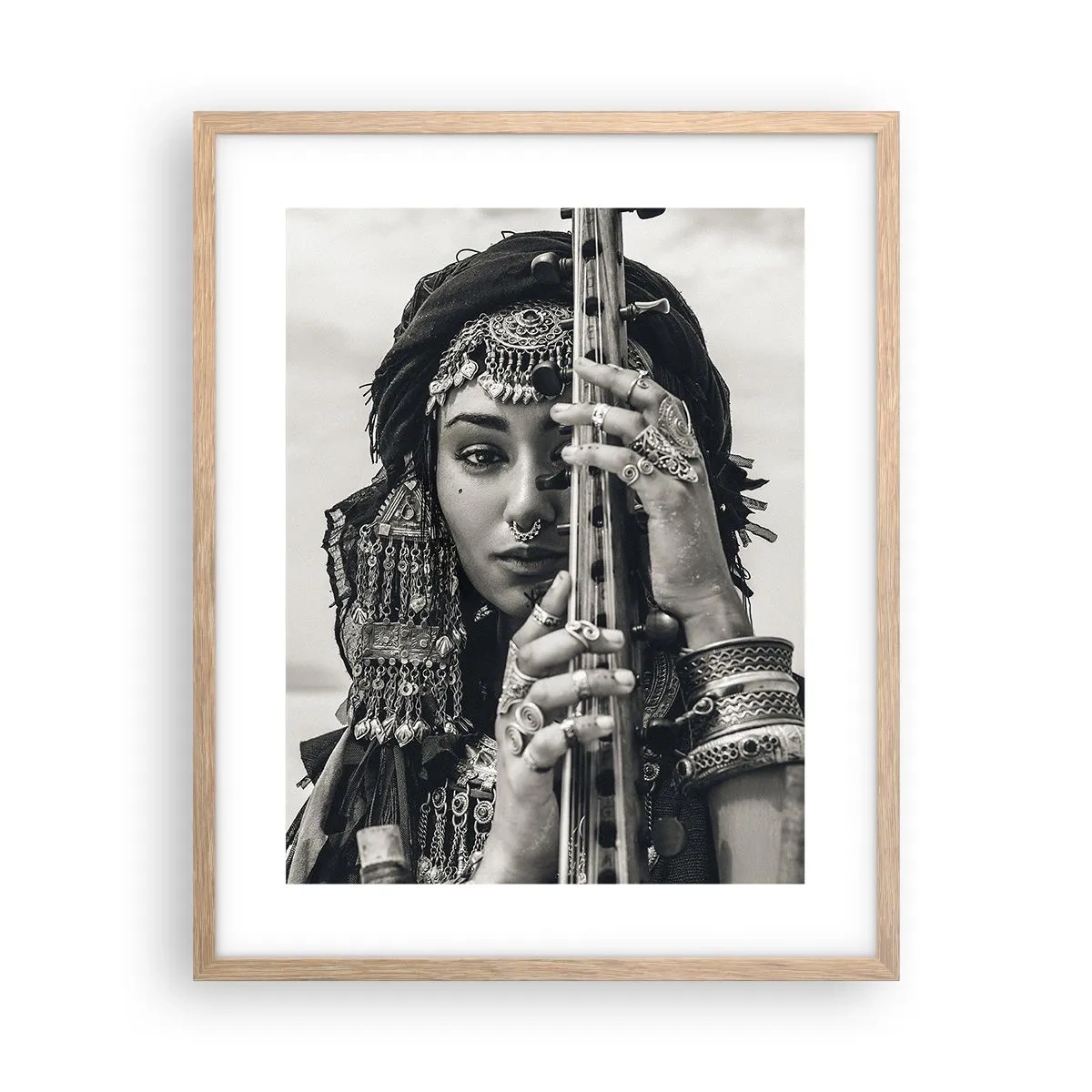 Pôster com moldura de carvalho claro - A própria música oriental - 40x50 cm