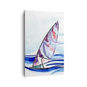 Quadro em tela - Com o vento no ritmo das ondas - 80x120 cm