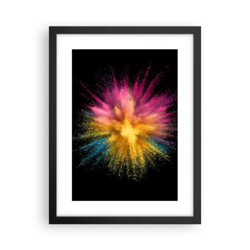 Pôster com moldura preta - O nascimento das cores - 30x40 cm