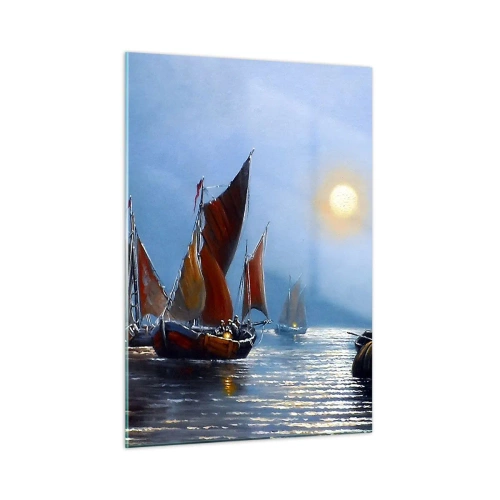 Quadro em vidro - Pesca noturna - 50x70 cm