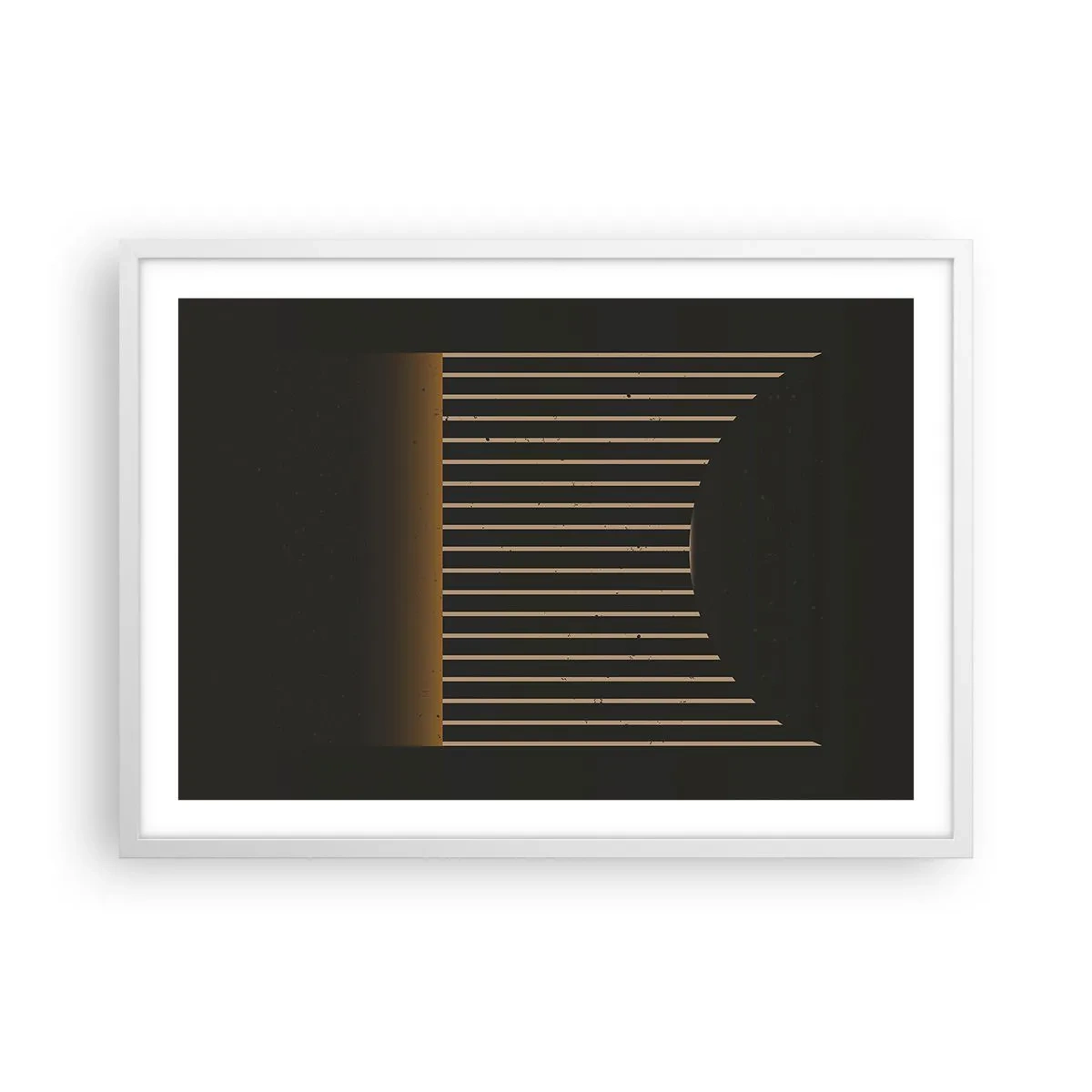 Pôster em moldura branca - Explorar a escuridão - 70x50 cm