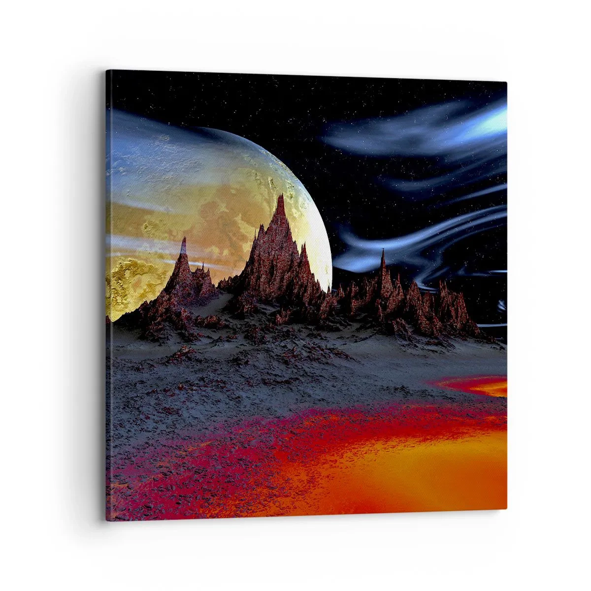 Quadro em tela - Mundo desconhecido - 70x70 cm