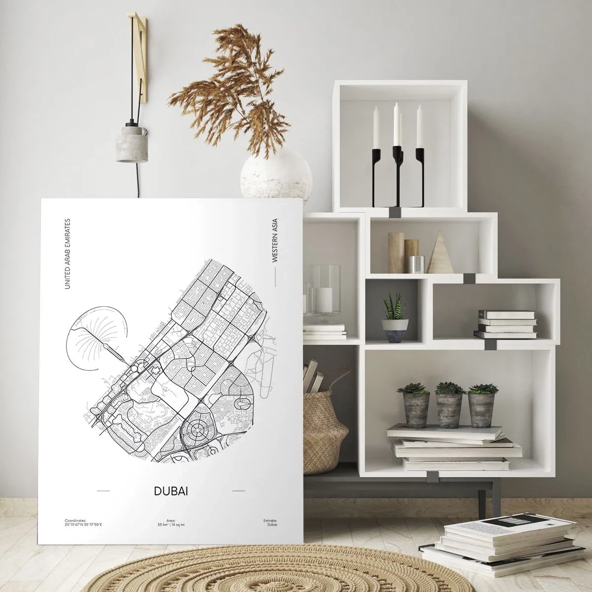 Quadro em vidro - Anatomia de Dubai - 50x70 cm