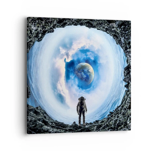 Quadro em tela - Não muito longe de casa - 40x40 cm